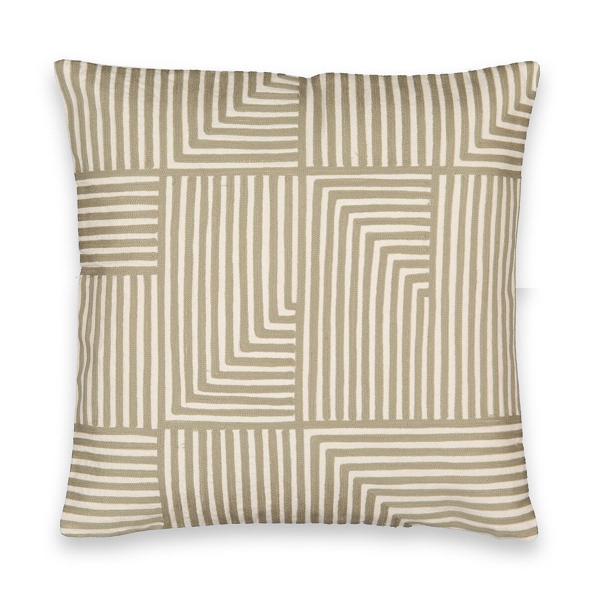 Чехол на подушку из 100% хлопка (зеленый/экрю)