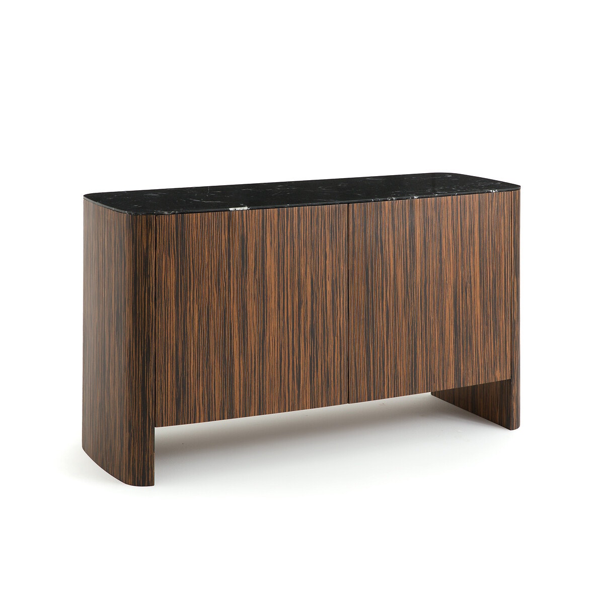 Шкаф для посуды из красного дерева и мрамора