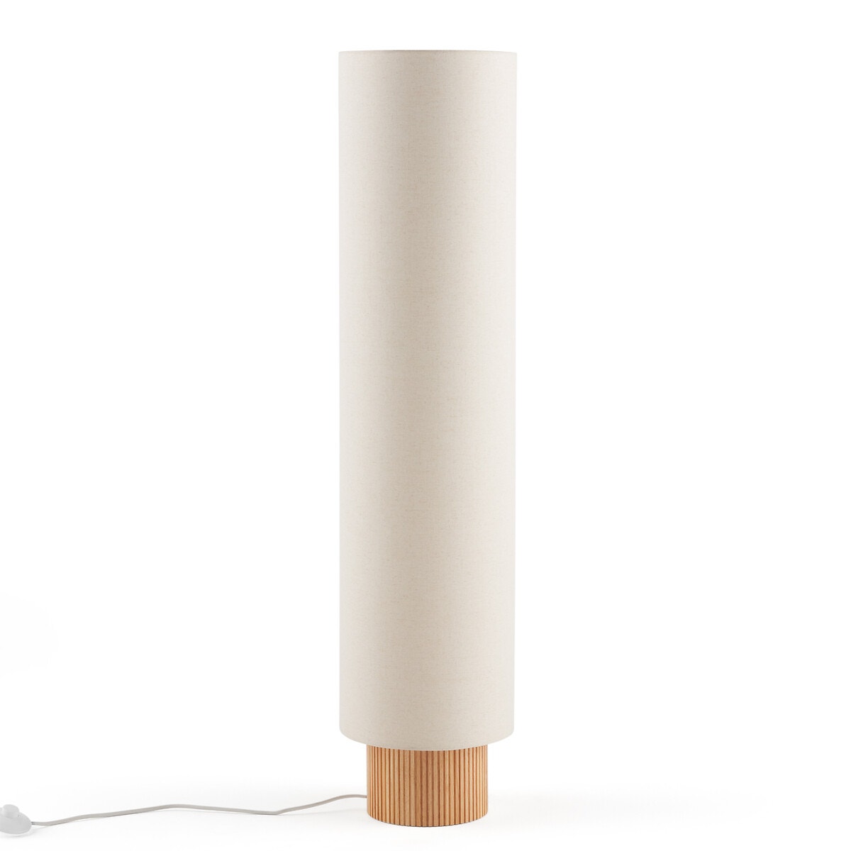 Торшер из ясеня и льна