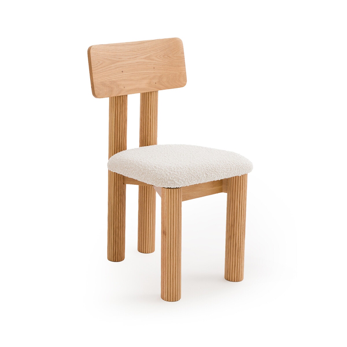 Стул из дуба и ткани букле