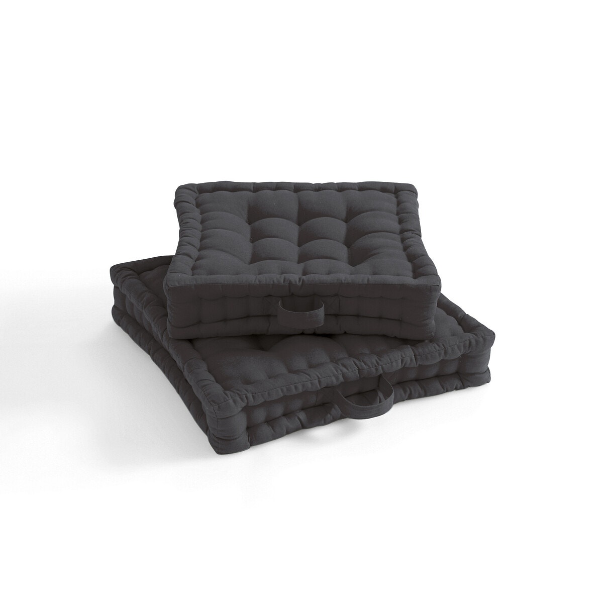 Напольная подушка из переработанного хлопка (темно-серый)