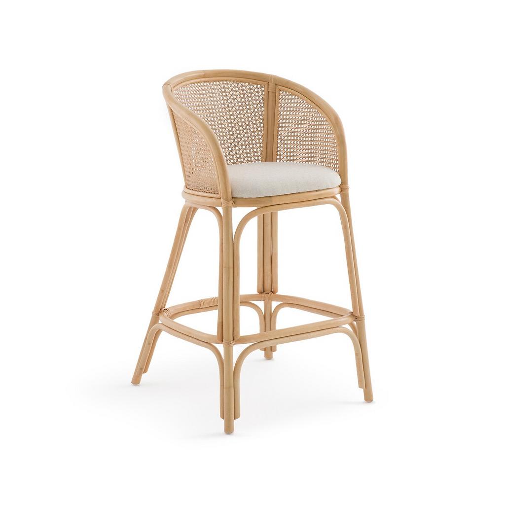 Стул барный из ротанга