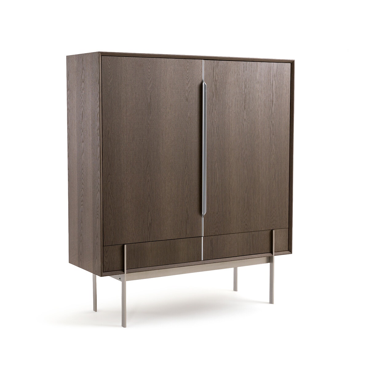 Шкаф для посуды высокий из мореного дуба