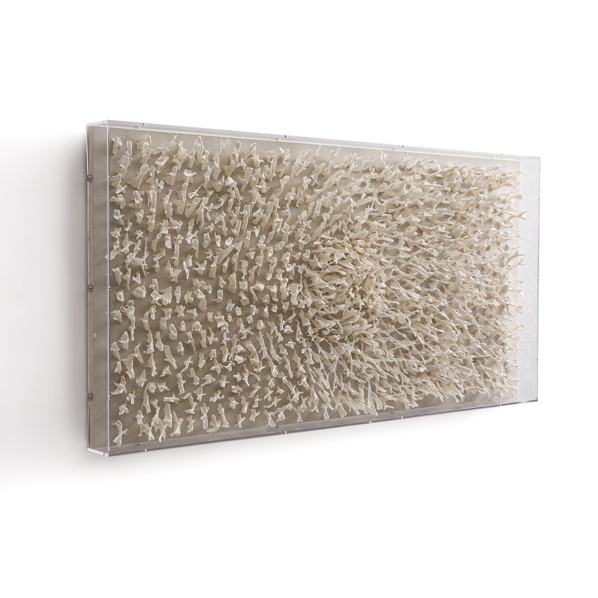 Настенный арт-объект из папье маше под плексигласом