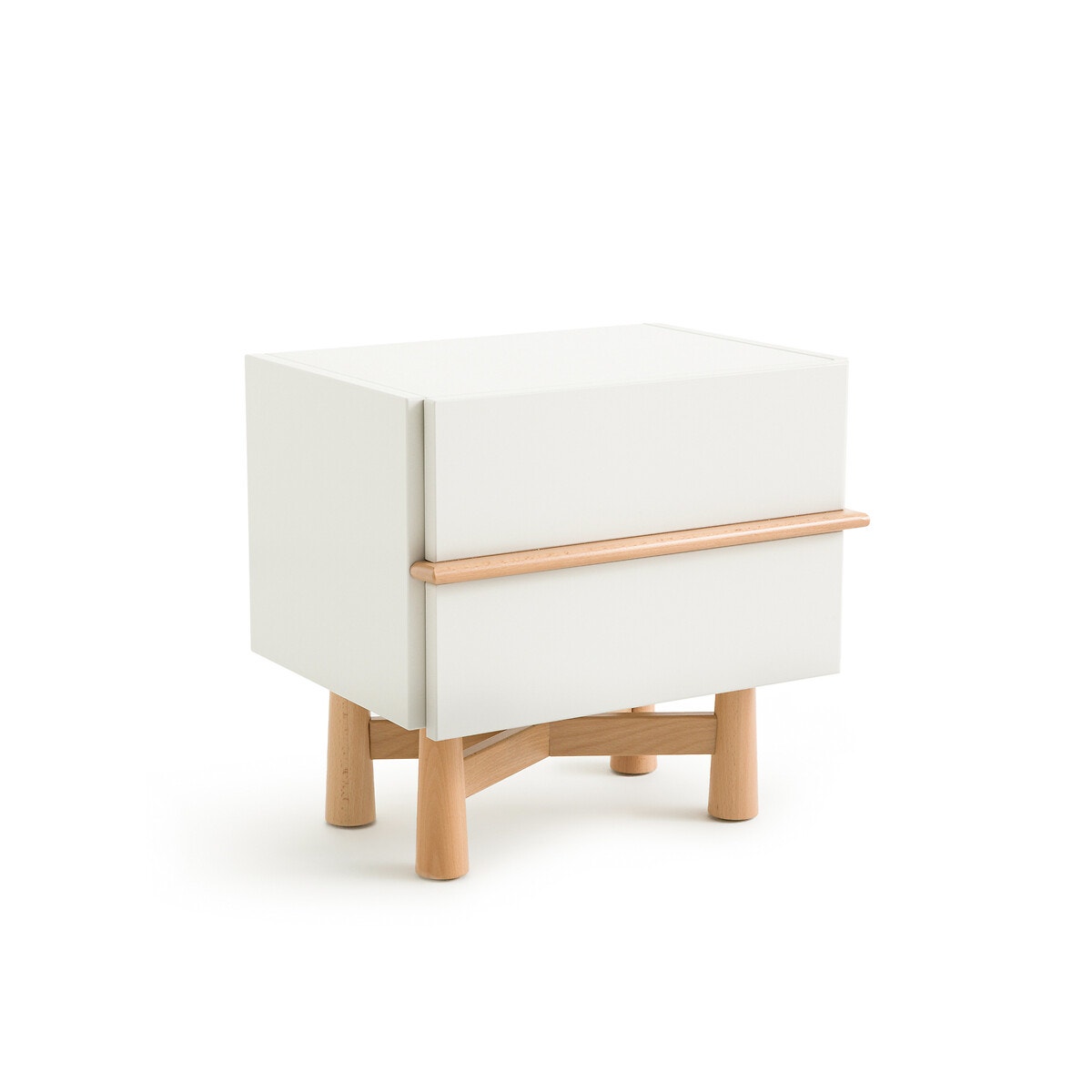 Тумба прикроватная из лакированной МДФ и массива бука