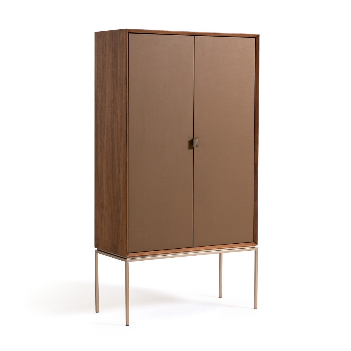 Шкаф из орехового дерева/кожи