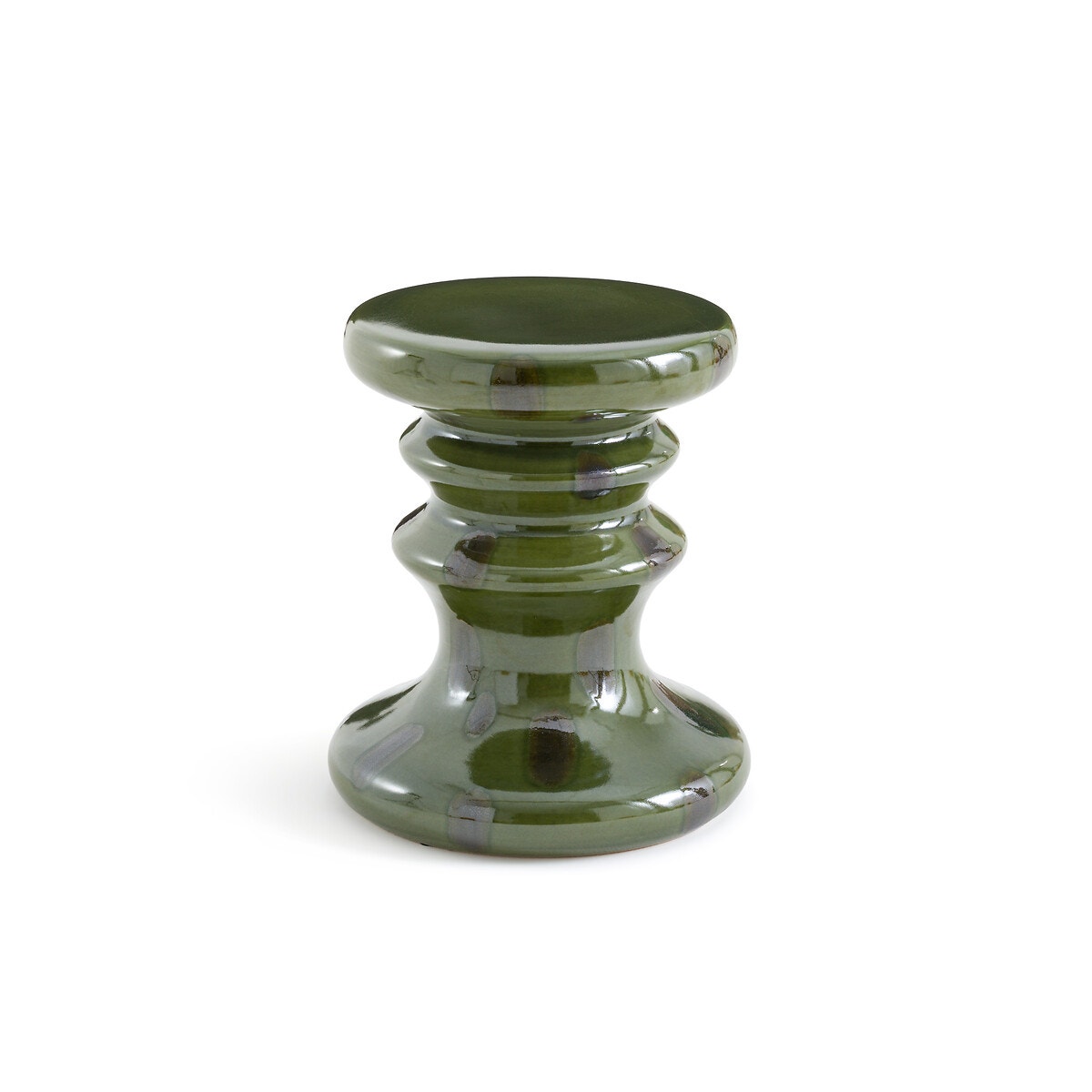 Стол журнальный из глазурированной керамики с кракелюрами (зеленый)