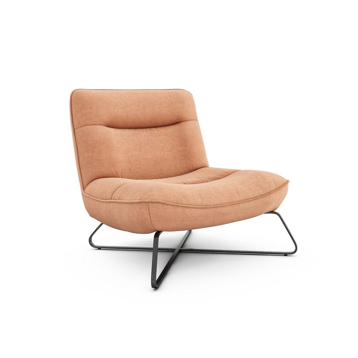 Кресло из ткани из хлопка и льна