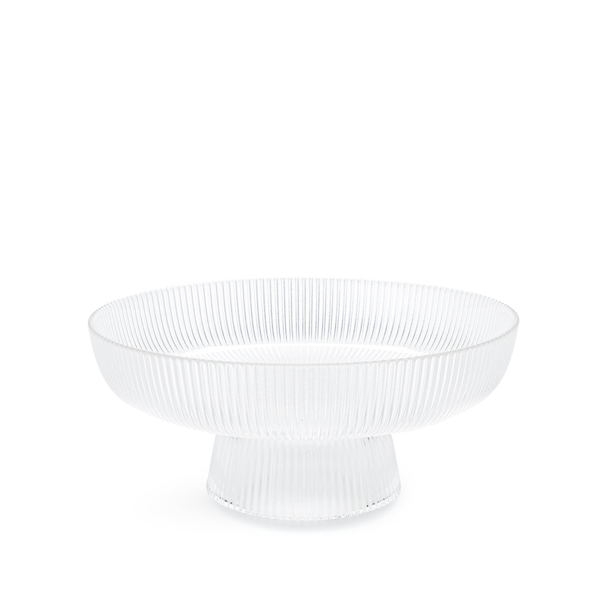 Ваза для фруктов из граненого стекла