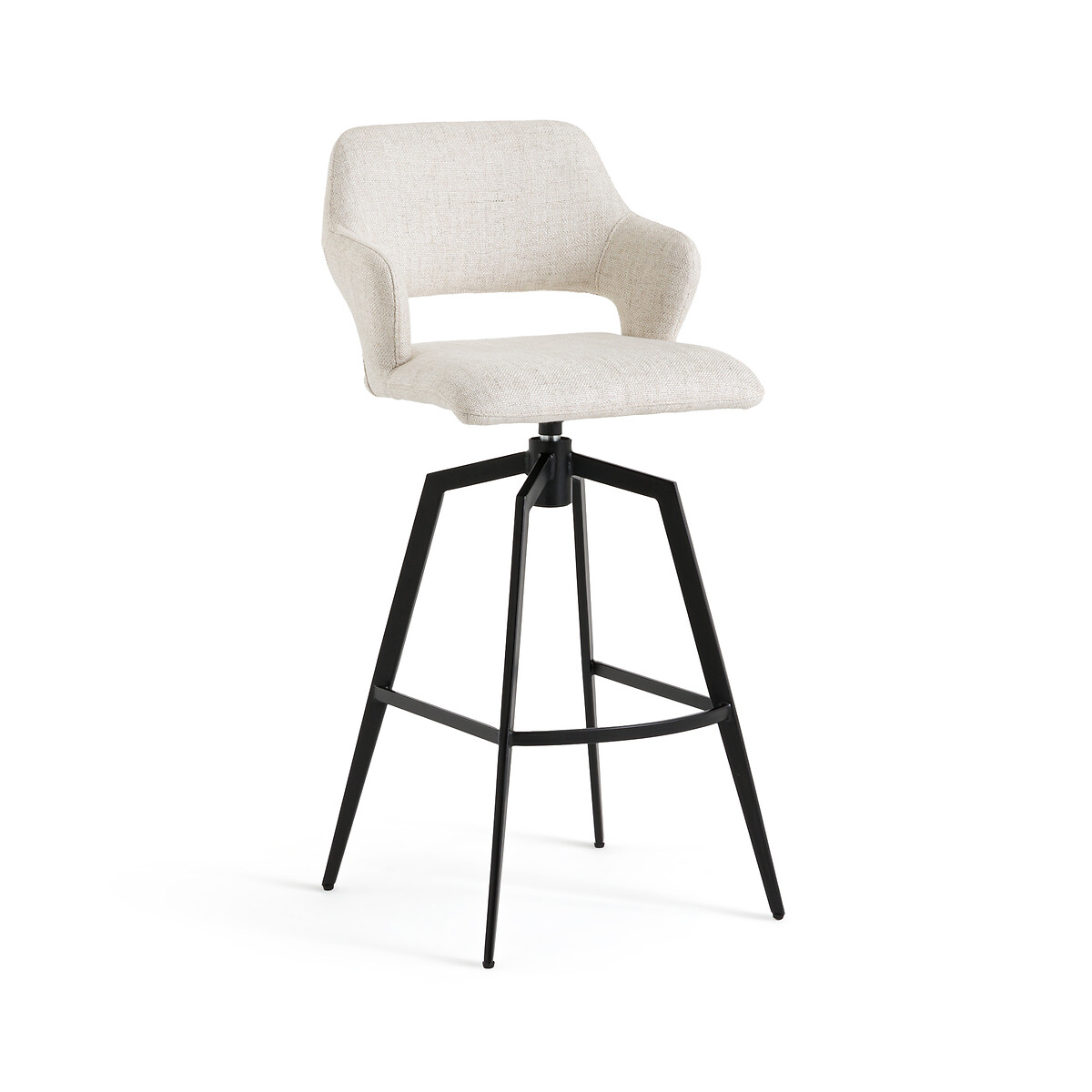 Кресло барное вращающееся из плетеной ткани