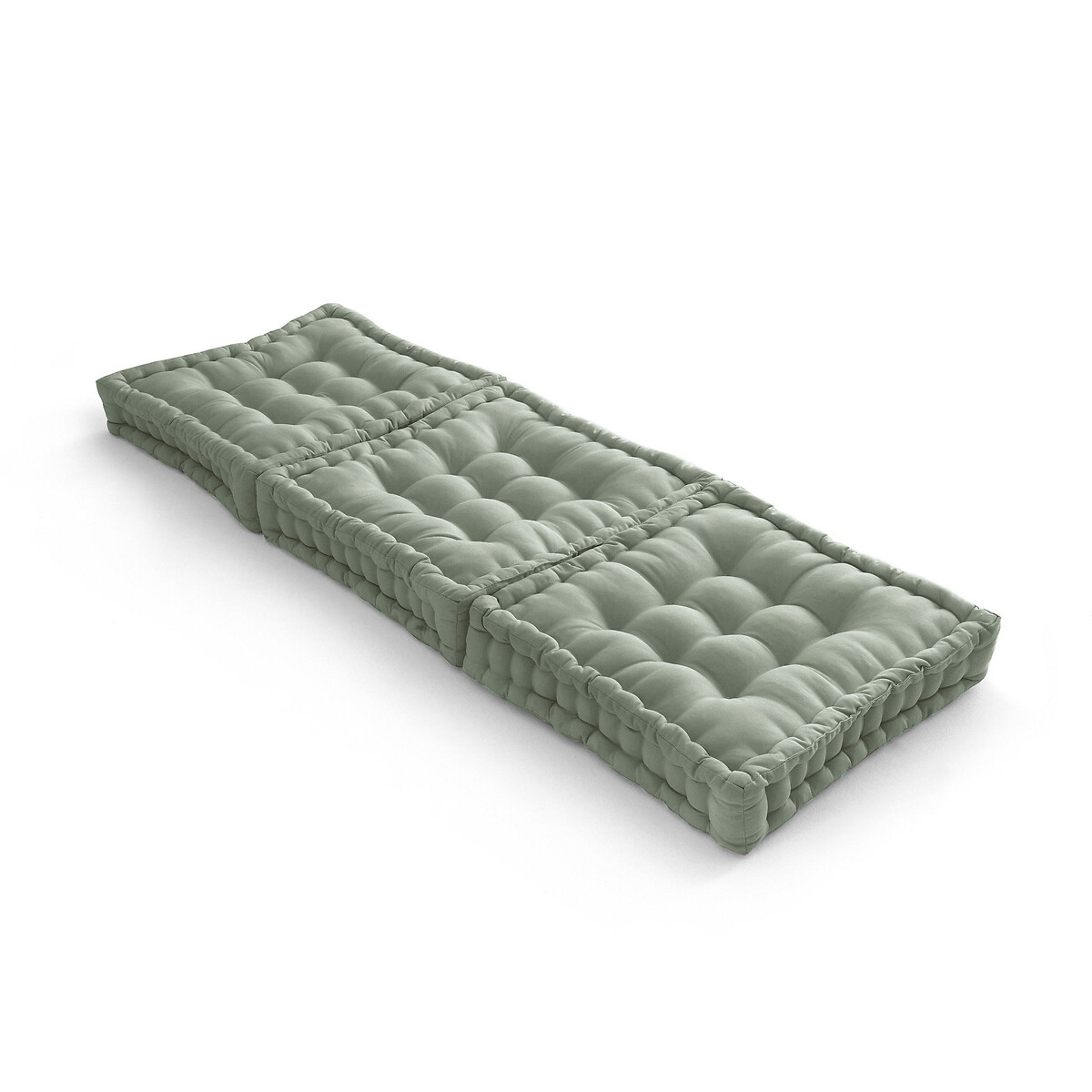 Напольная подушка из переработанного хлопка (зеленый шалфей)