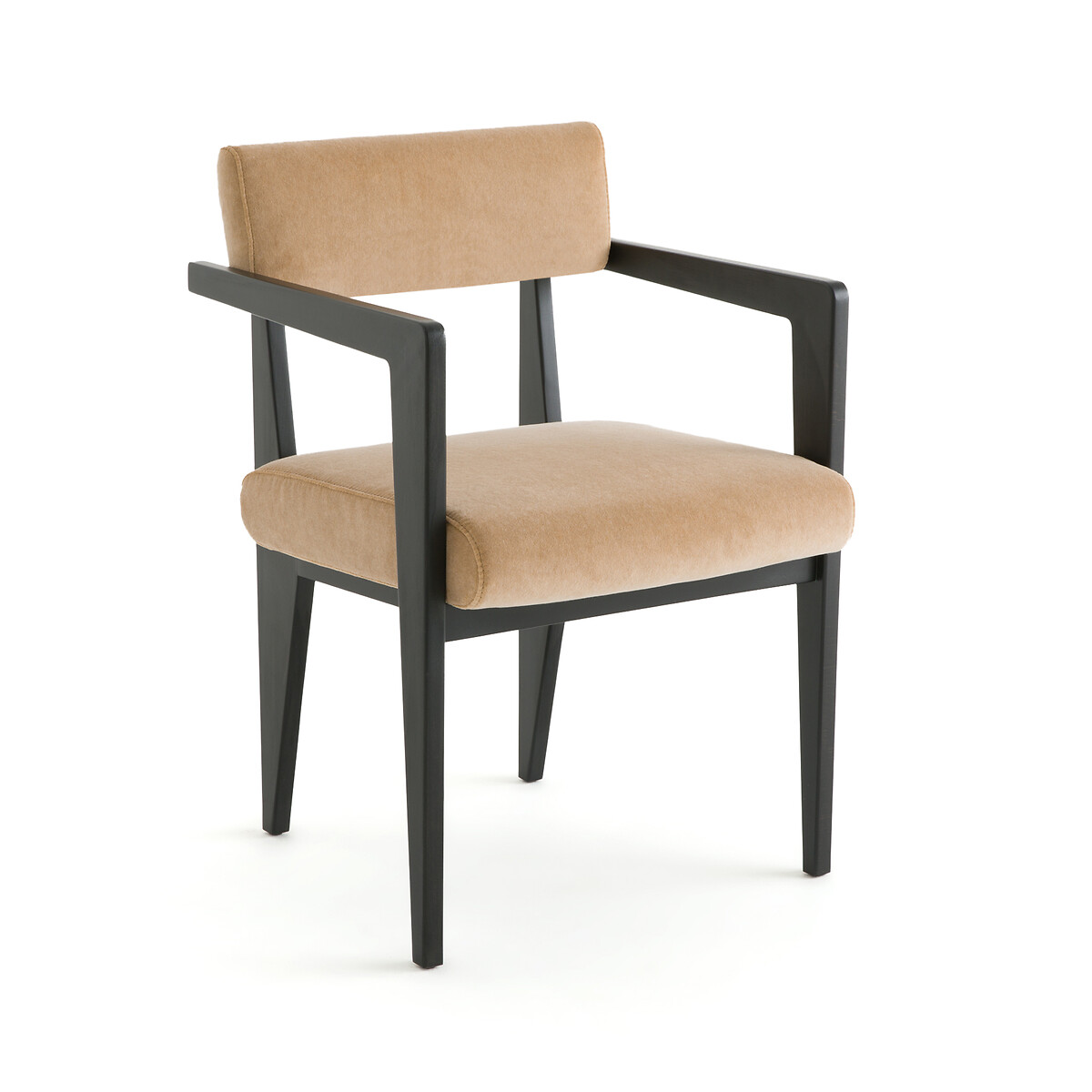 Обеденное кресло из бука и велюра