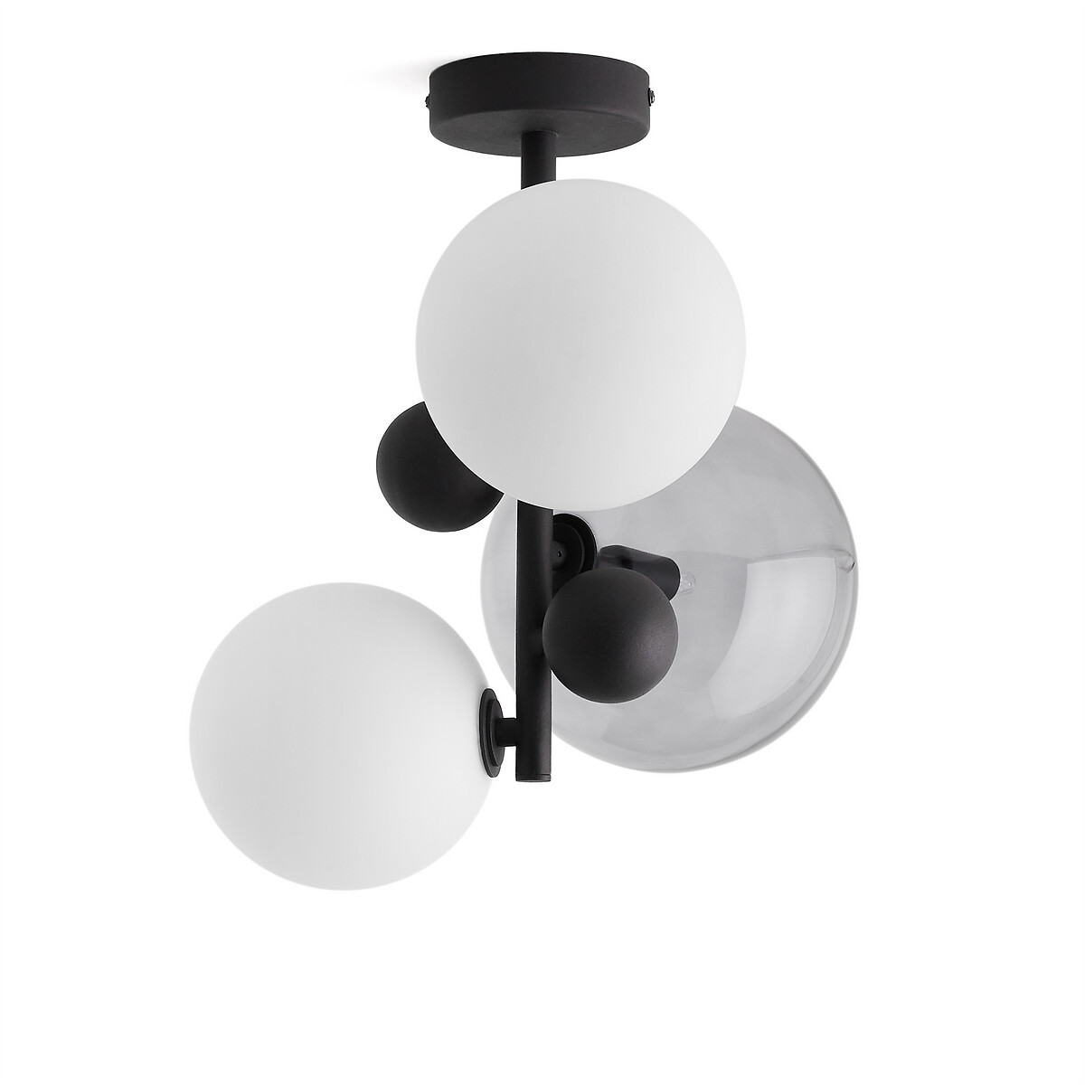 Светильник на потолок из тонированного стекла/металла