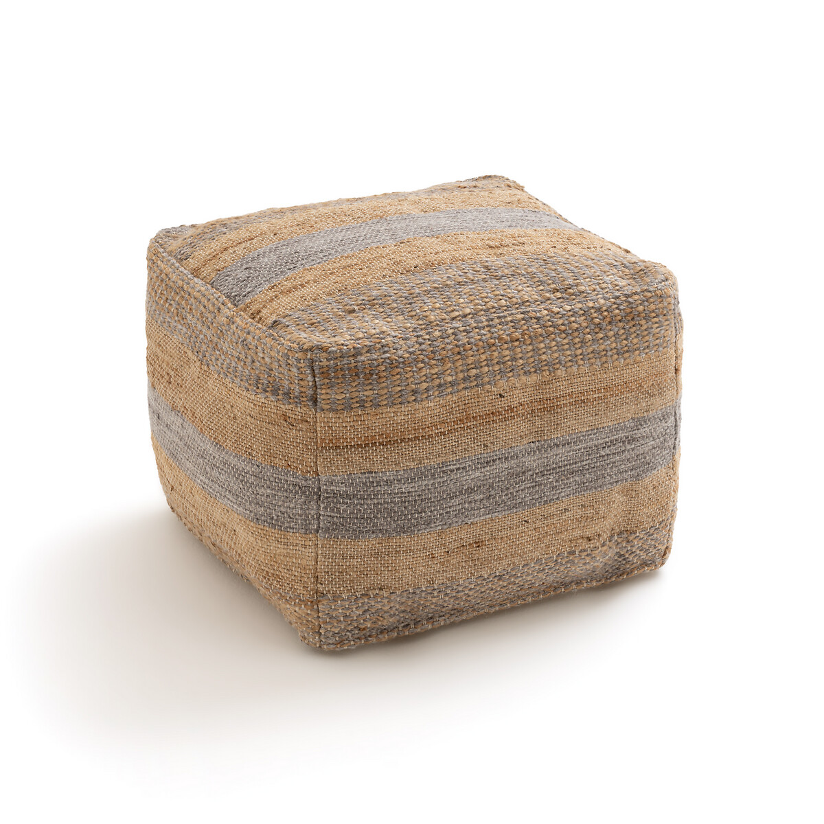 Пуф из джута и шерсти