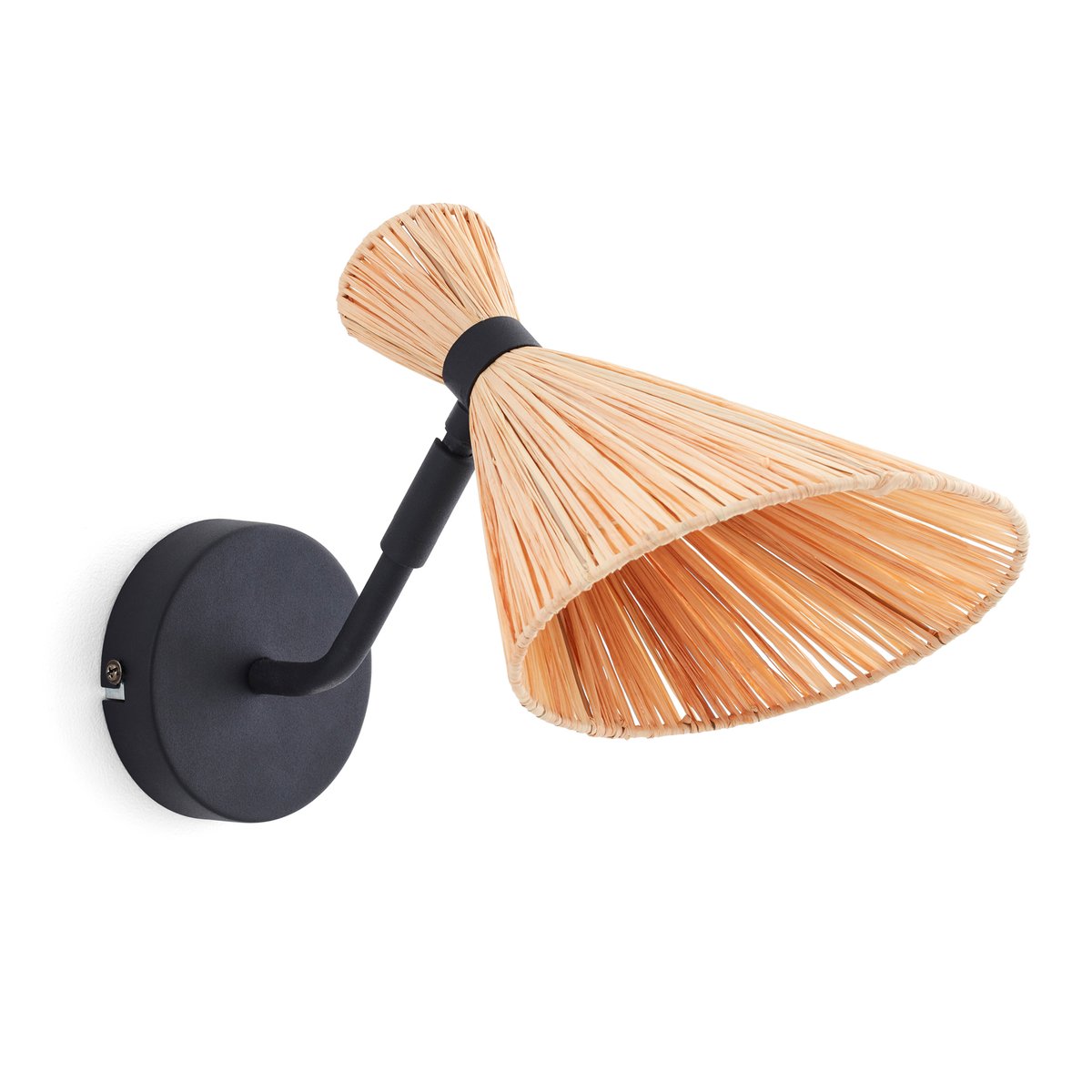 Бра из металла и рафии