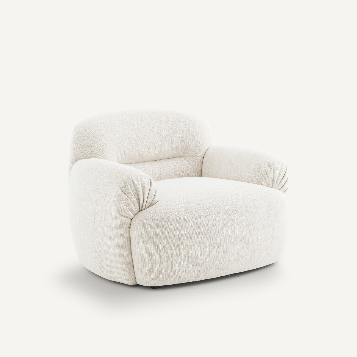 Кресло из меланжевой ткани