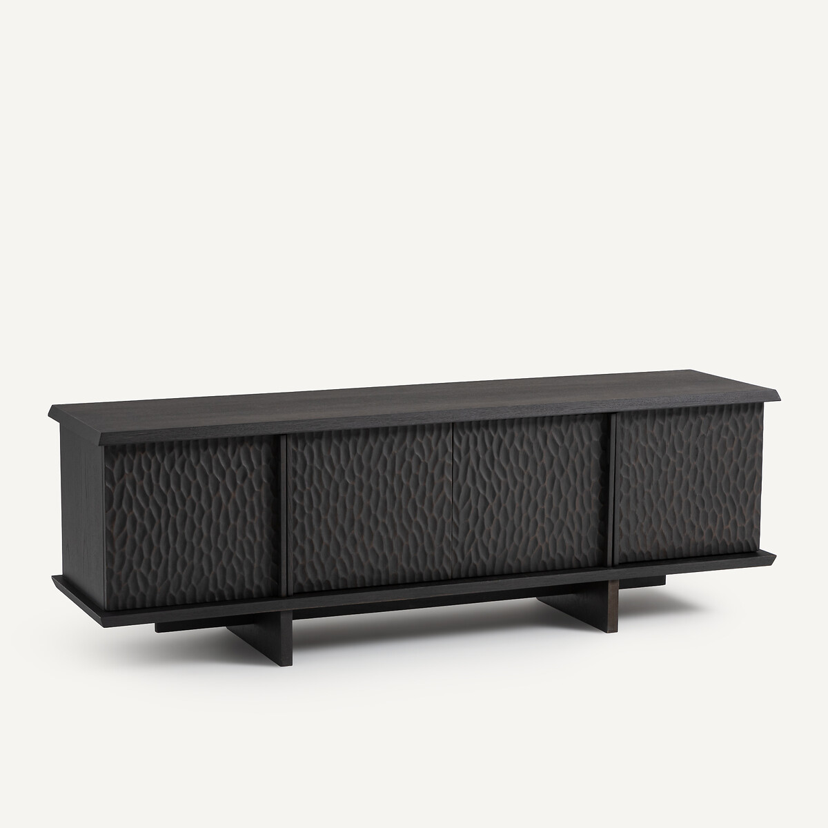 Шкаф для посуды с дверками из дуба (кофейный)