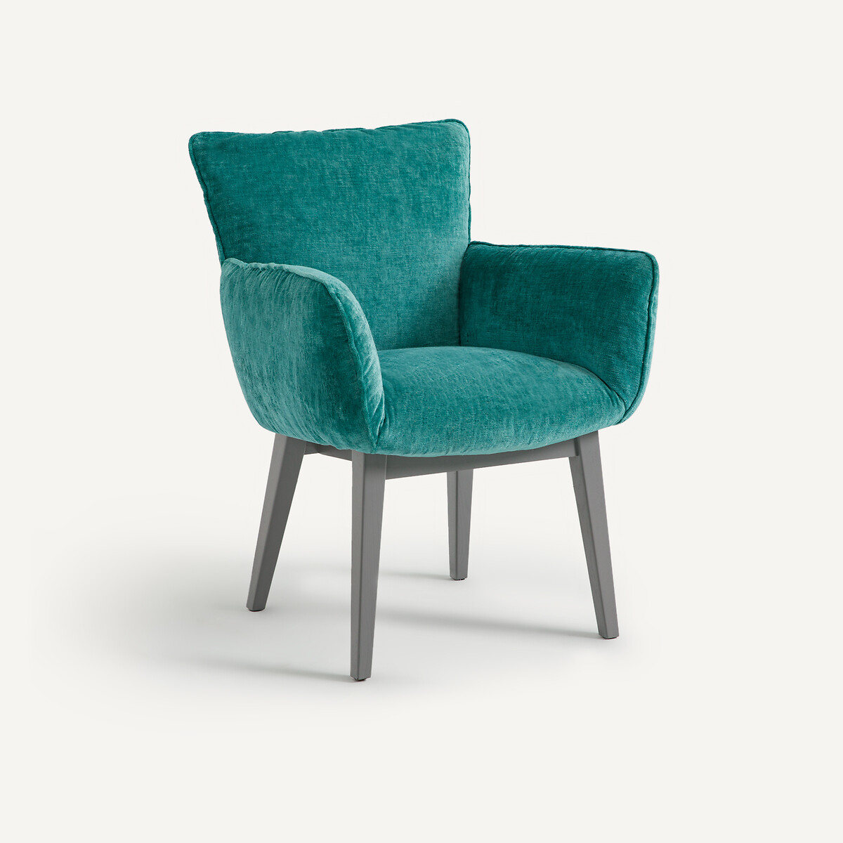 Кресло столовое из велюра (бирюзовый)