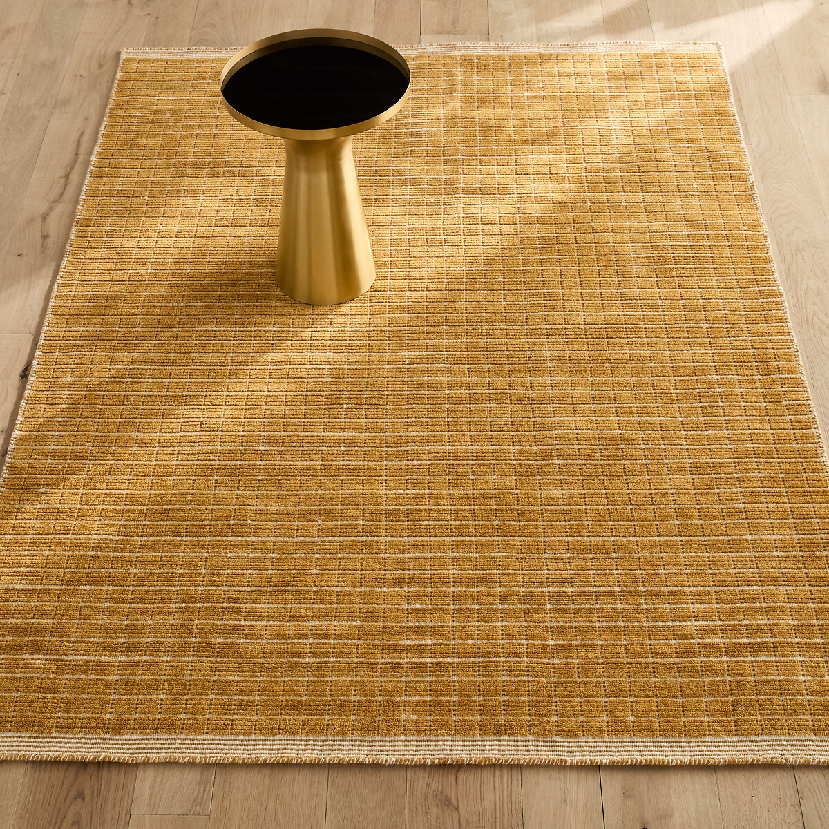 Ковер ручной работы из шерсти и хлопка