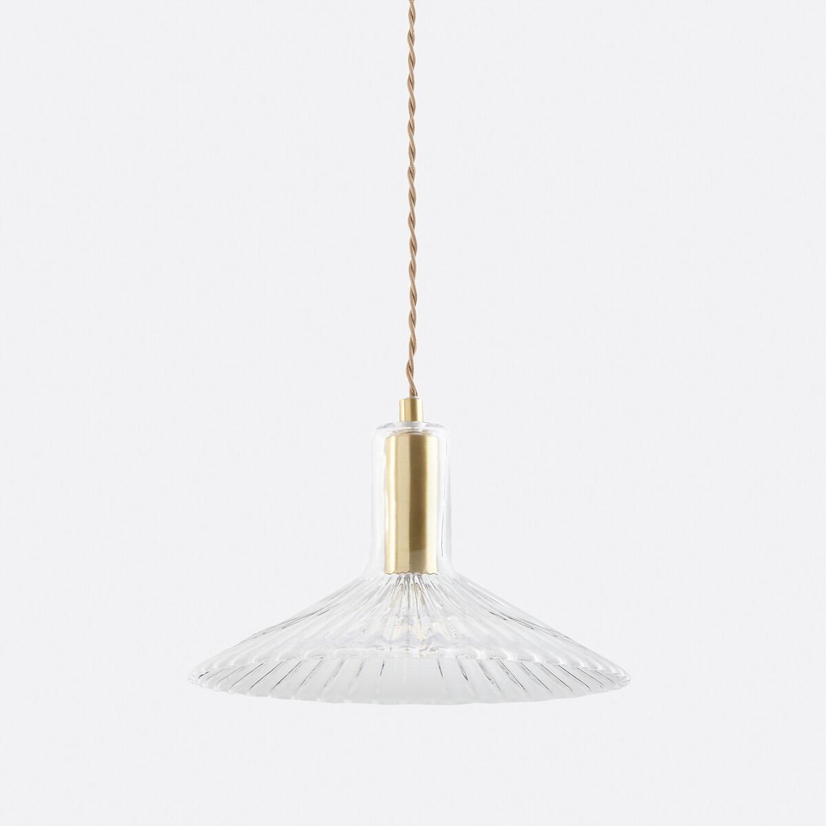 Светильник из латуни и стекла Д24,5 см