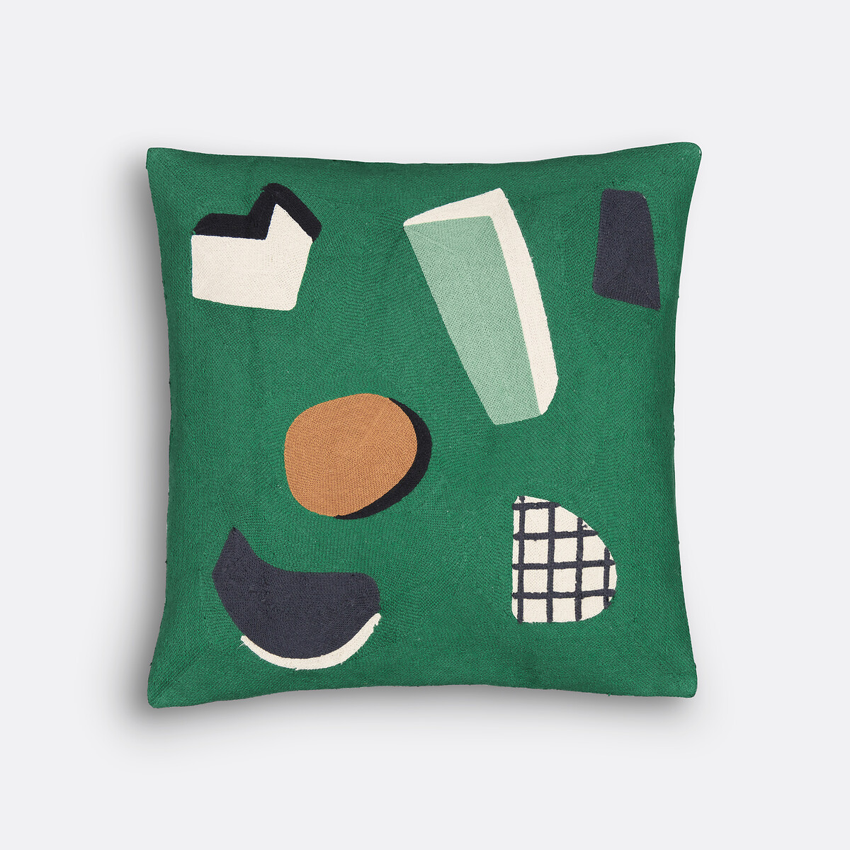 Декоративная наволочка из хлопка, (45*45) (зеленая)