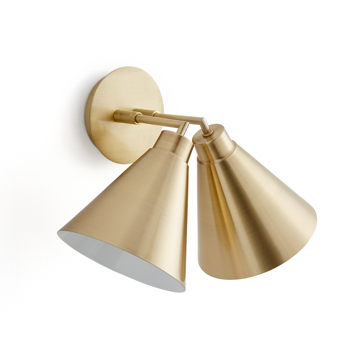 Бра с двойным абажуром из металла