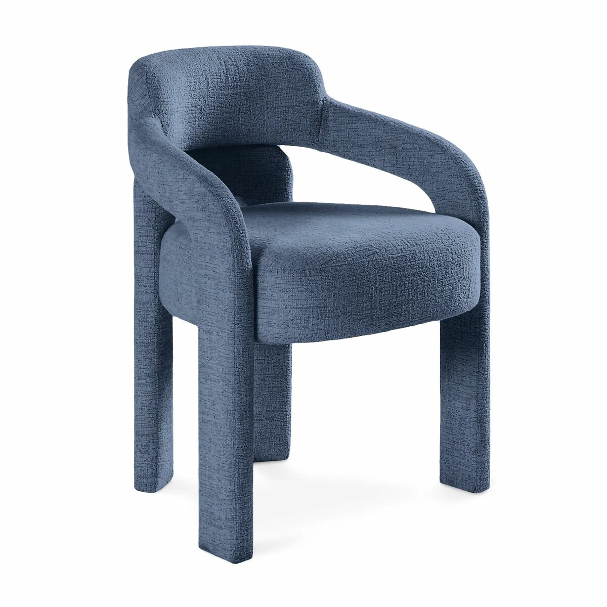 Стул с мягкой обивкой в стиле минимализма (голубой)