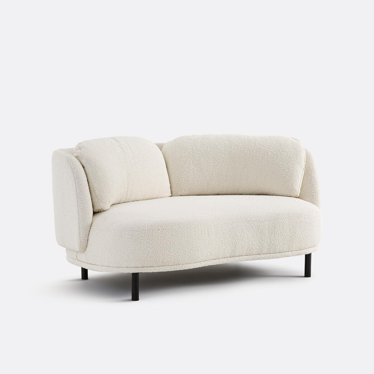 Диван 2-местный в обивке из буклированной ткани