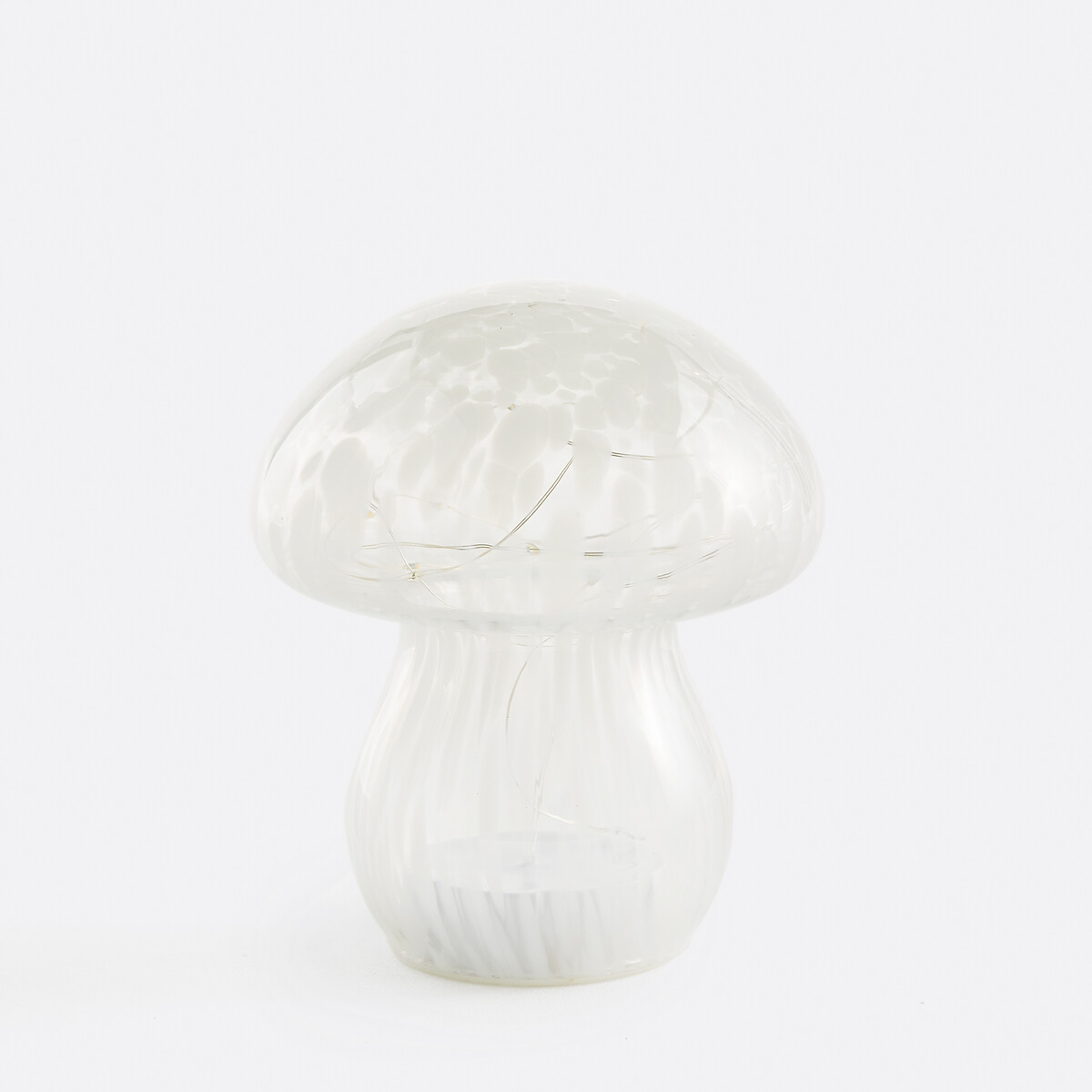 Декоративная стеклянная светодиодная лампа-гриб (белый)