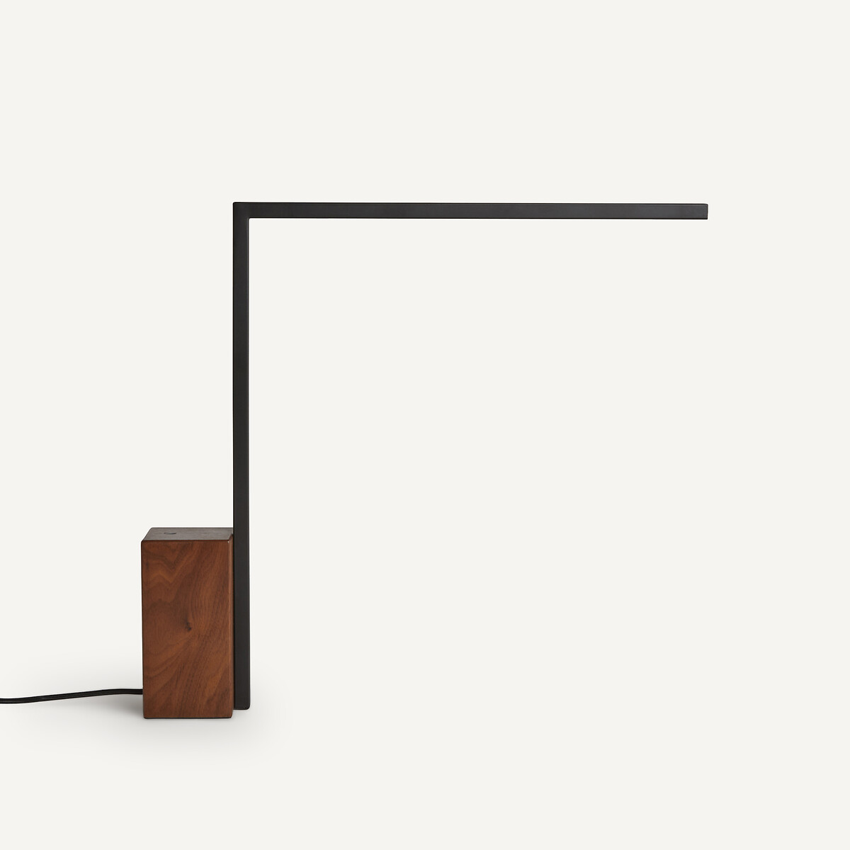 Лампа для офиса из металла и орехового дерева