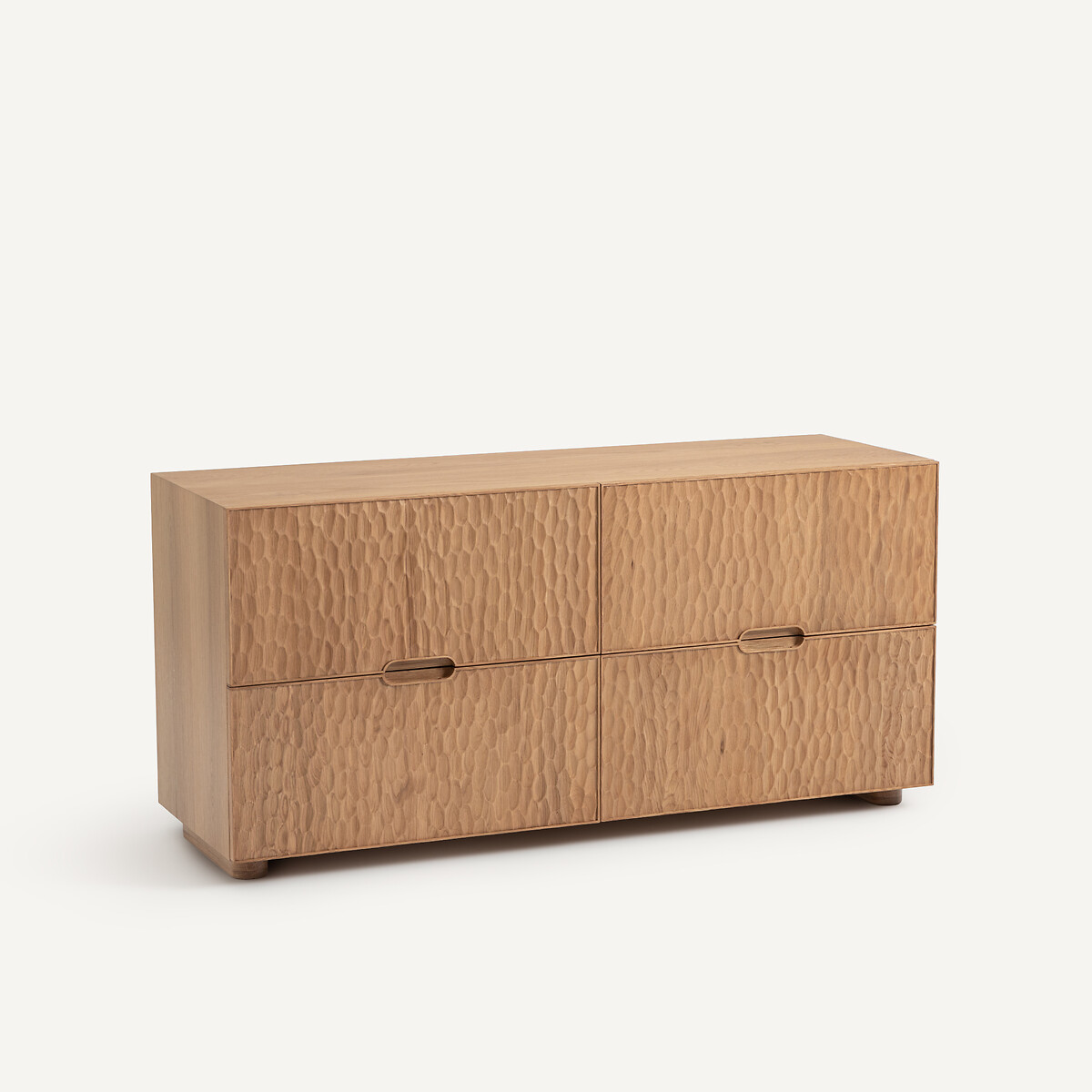 Комод с 4 ящиками, дуб и шпон дуба