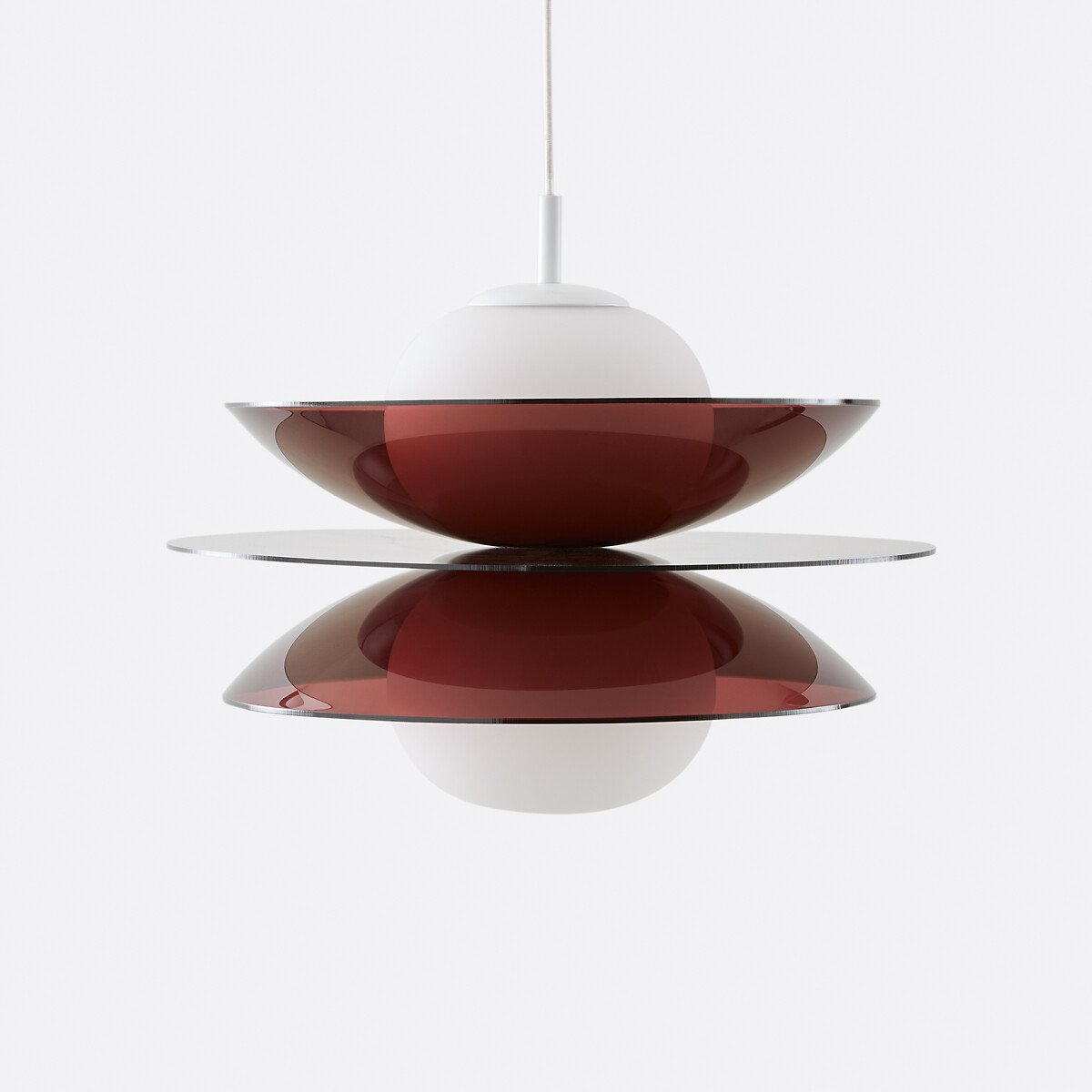 Подвесной светильник из плексигласа и опалового стекла