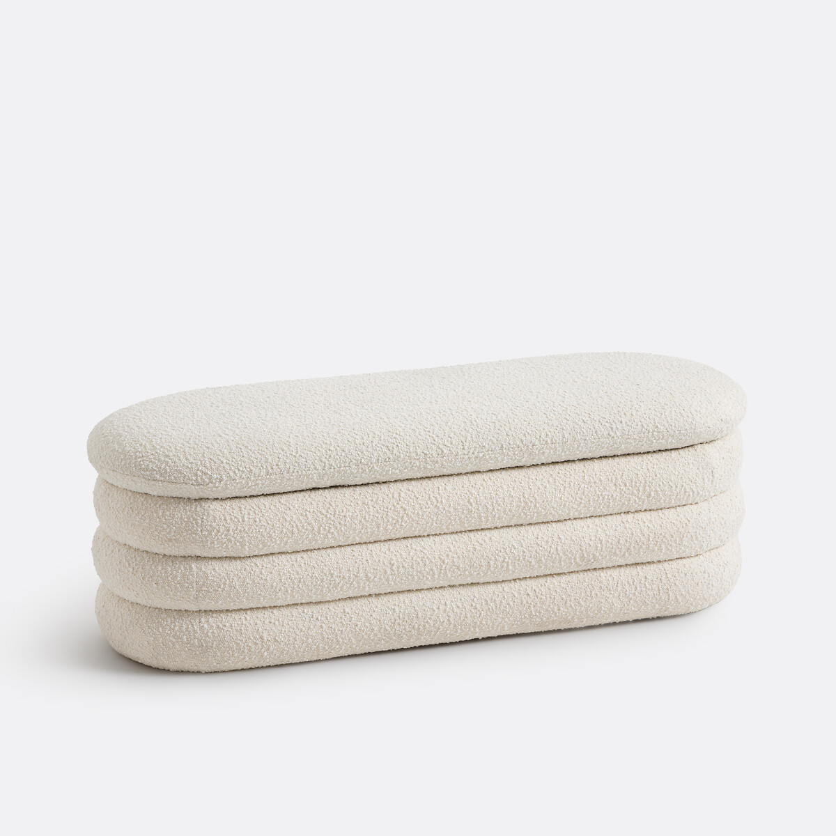 Скамейка/прикроватная лавка/ящик в обивке из буклированной ткани