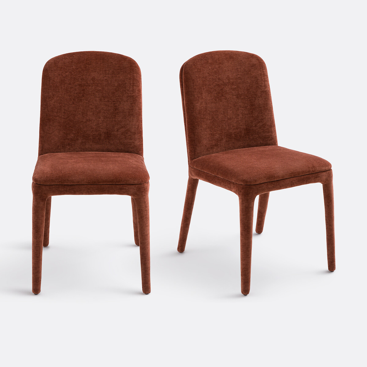 Комплект из двух стульев, обшитых тканью (терракота)