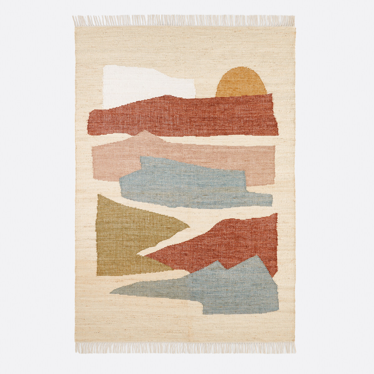 Коврик из джута с винтажным узором