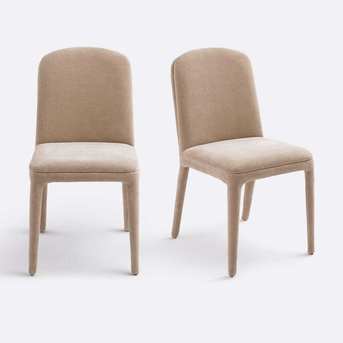 Комплект из двух стульев, обшитых тканью(бежевый)