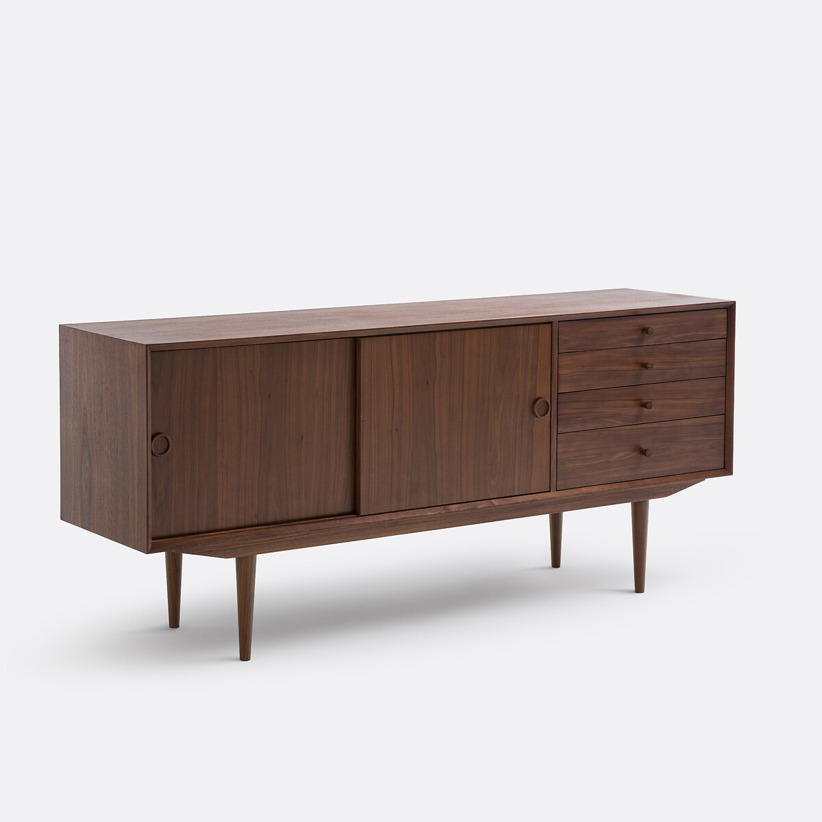 Буфет в винтажном стиле с двумя дверцами и четырьмя ящиками