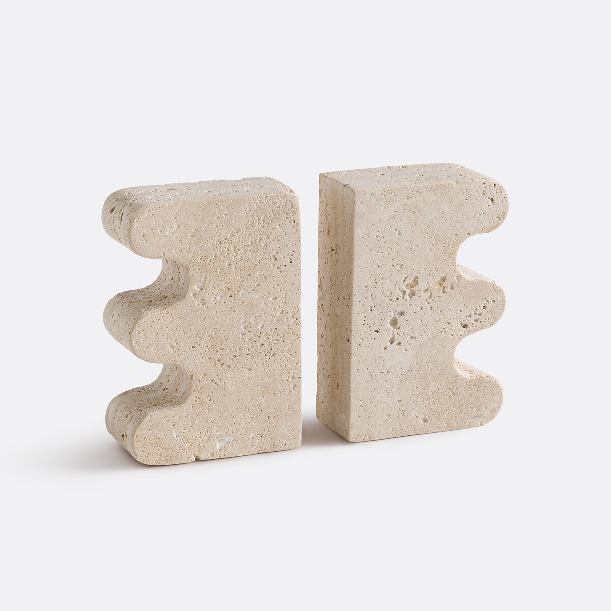 Набор из 2 подставок для книг из травертина