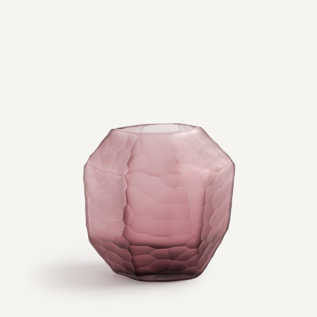 Ваза из матового стекла винного цвета