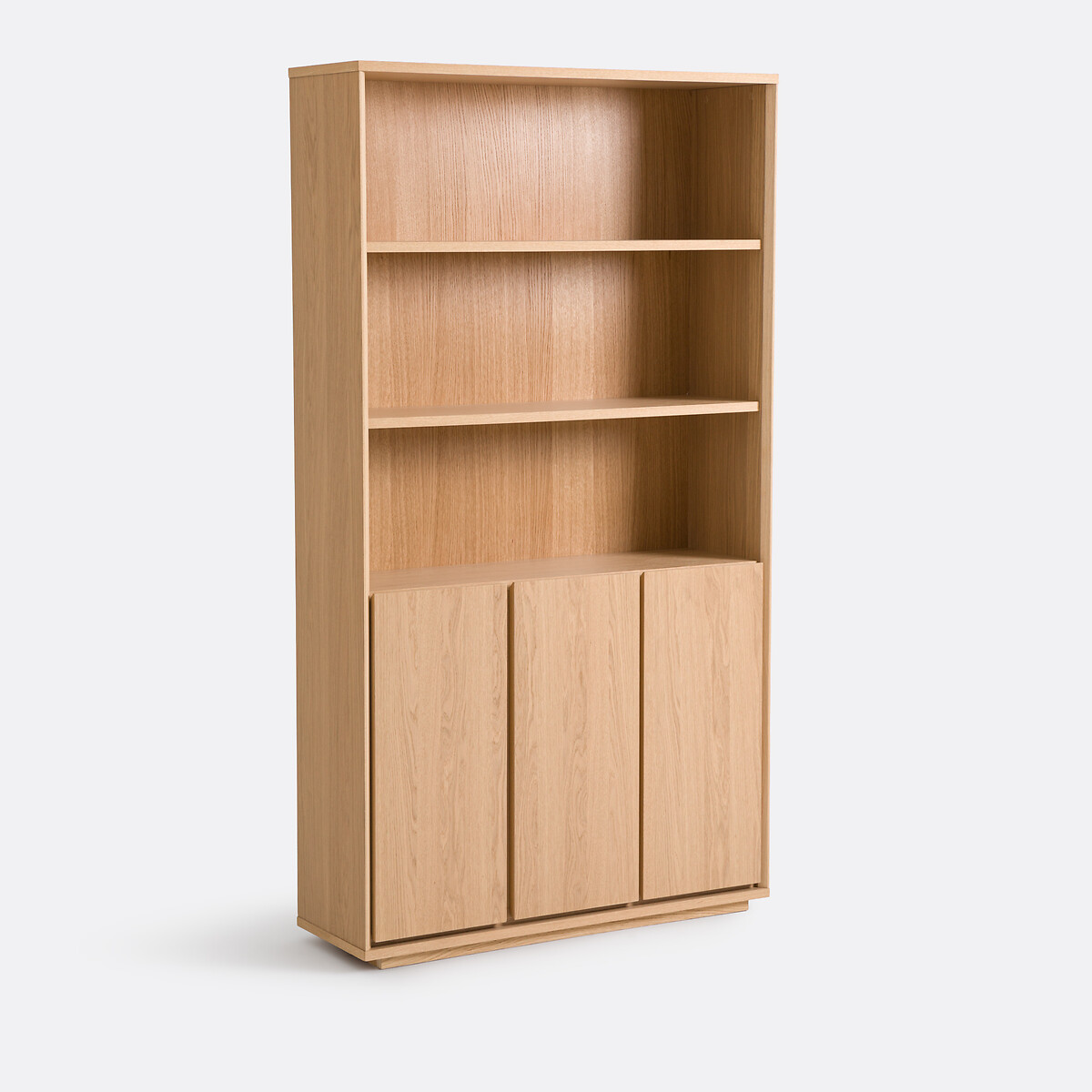 Книжный шкаф с 3 открытыми нишами и двумя закрытыми нишами с 3 дверцами