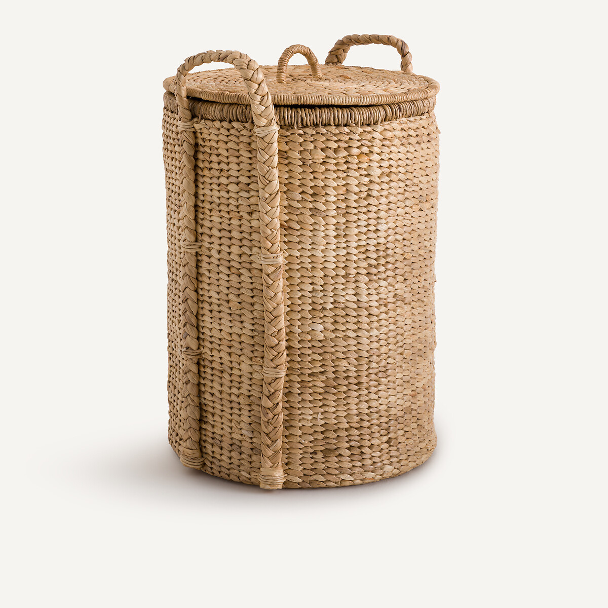 Круглая корзина с крышкой из водяного гиацинта, В60 см