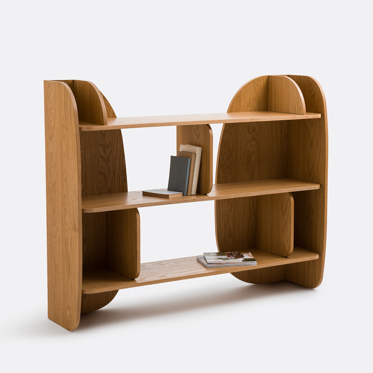 Шкаф книжный низкий из дуба