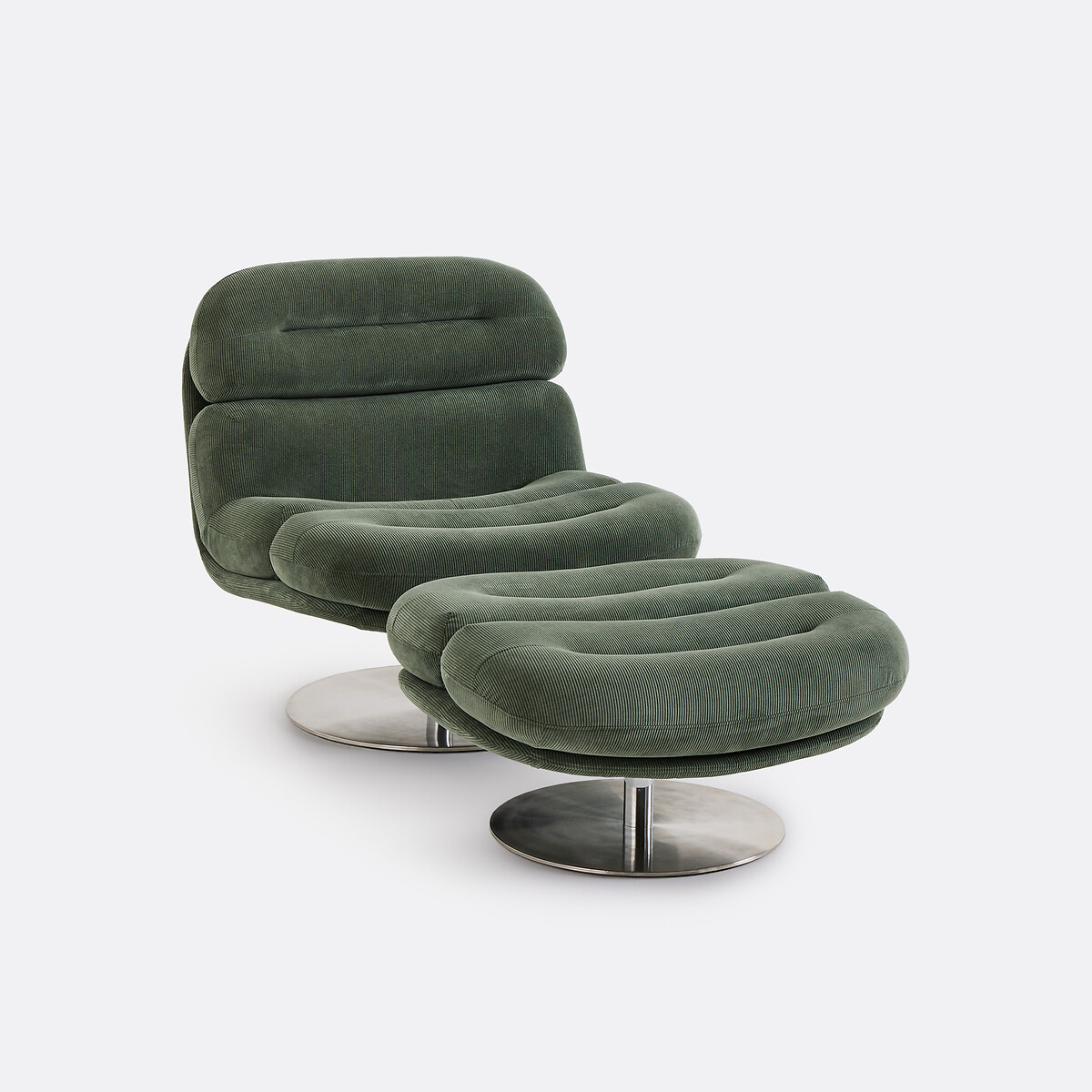 Вращающееся кресло с подставкой для ног