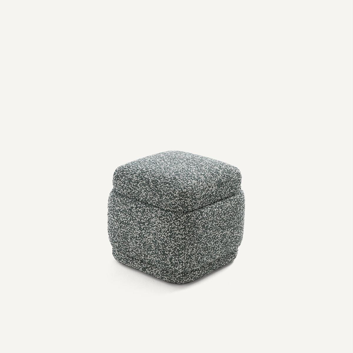 Пуф в обивке из меланжевого букле