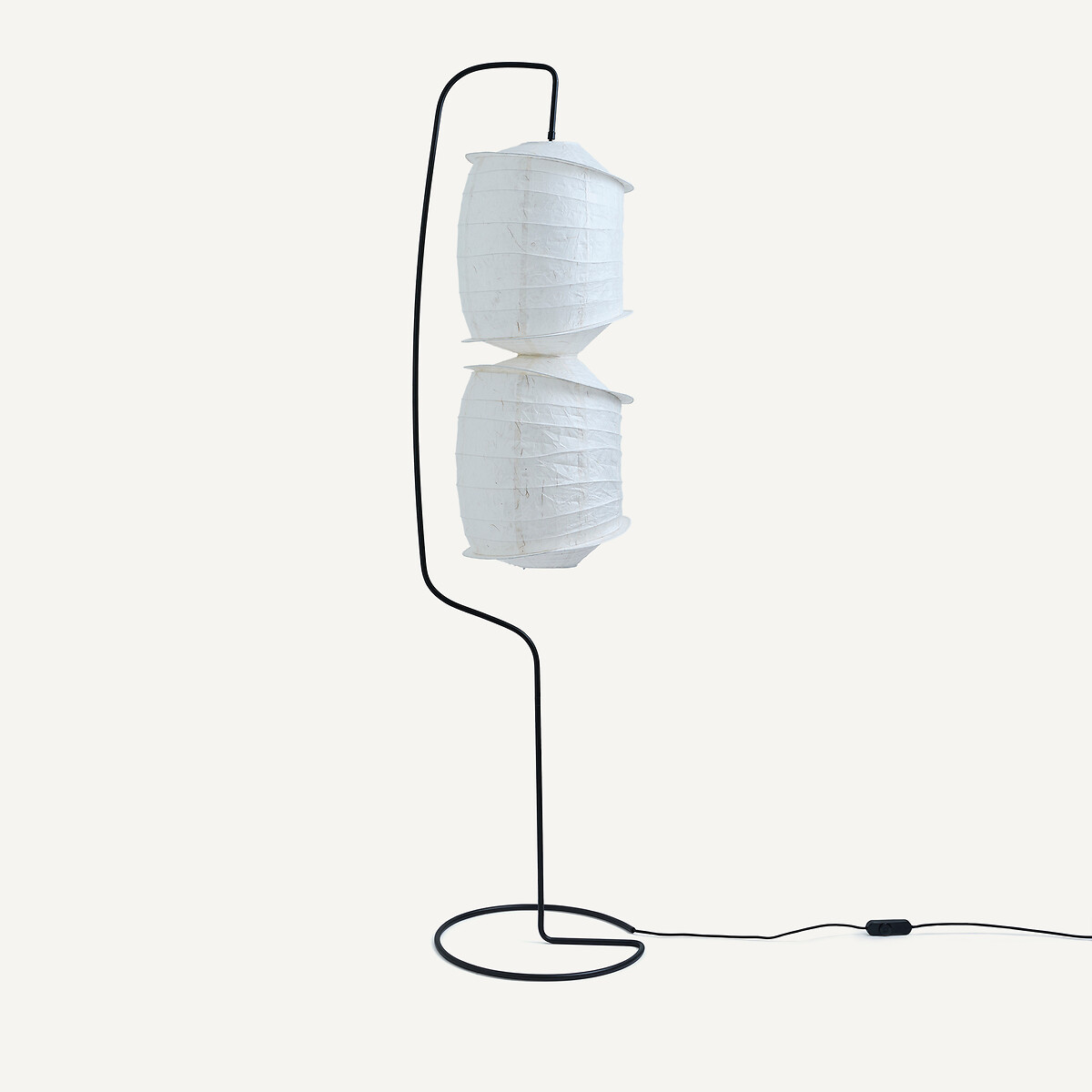 Торшер из фактурной бумаги и железа