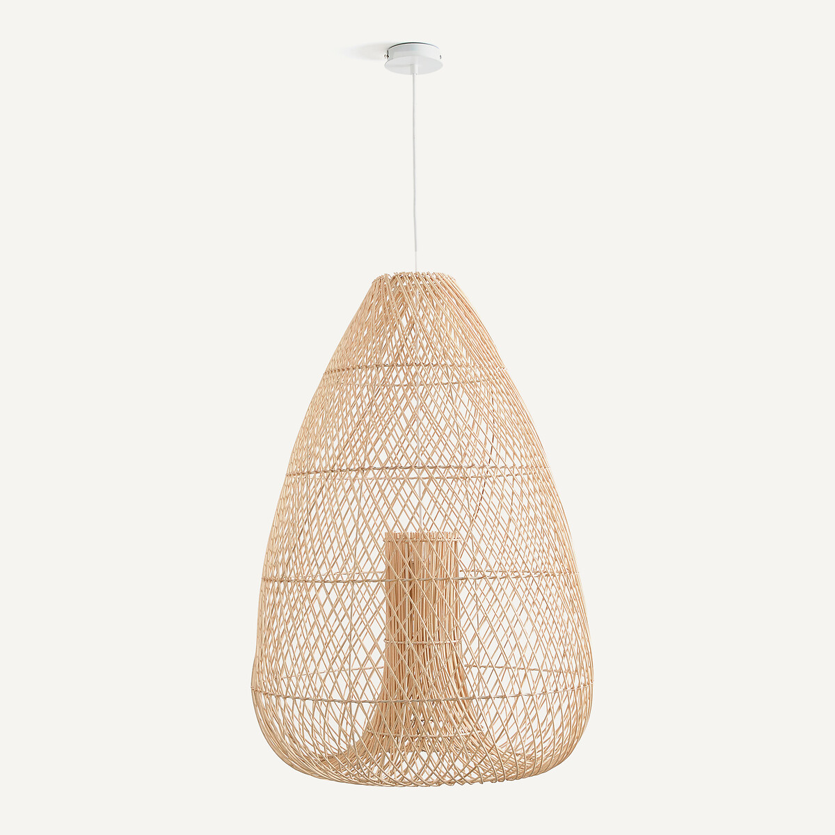 Подвесной светильник из плетеного ротанга, диаметр 56 см