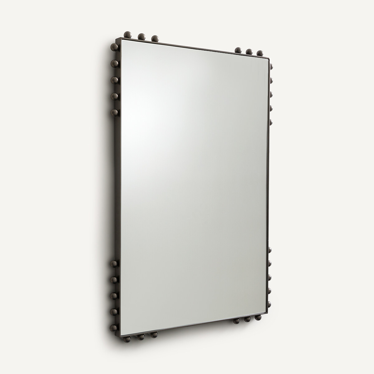 Зеркало с декоративными бусинами, покрытие никель-лак, В96 см