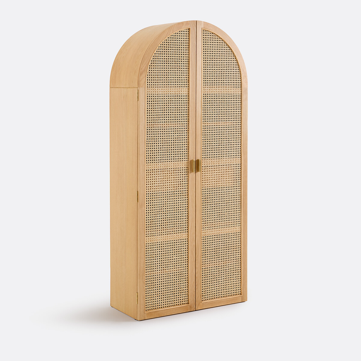 2-дверный буфет из шпона дуба и тростника