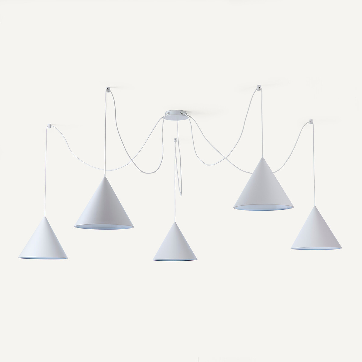 Модульный подвесной светильник с 5 конусами