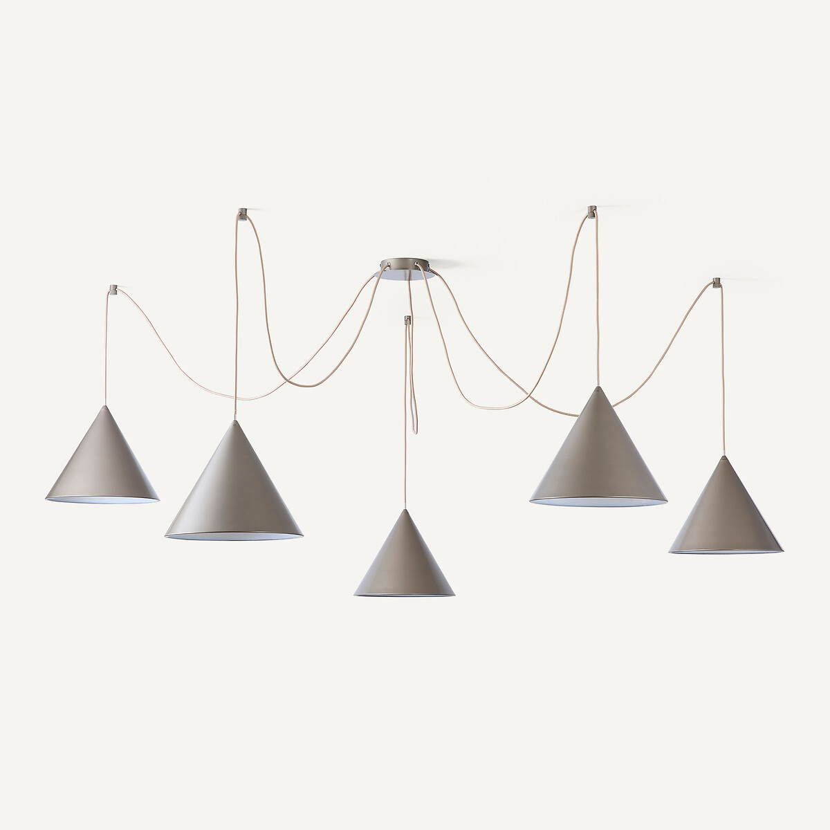 Модульный подвесной светильник с 5 конусами